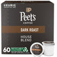 Peets Coffee Dark Roast K-Cup Pods - House Blend 60 Count - 6 Boxes of 10 Pods