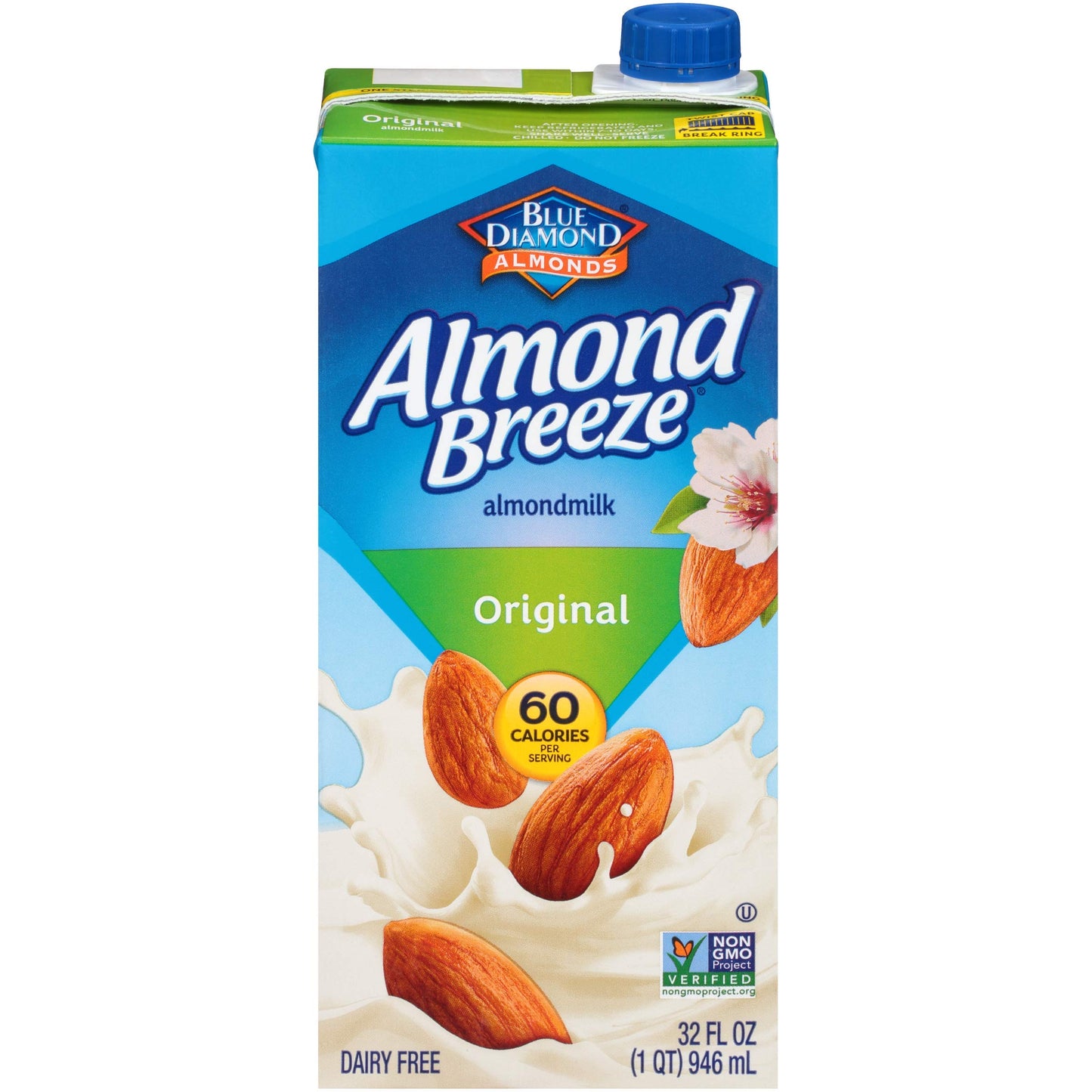 Almond Breeze Dairy Free Almondmilk, Original, 32 Fl Oz (Pack Of 12)