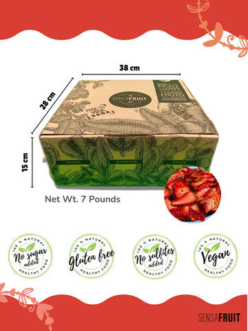 Sensafruit Dried Strawberry | 100% Natural Slices | No Sugar Added, Unsulfured | Gluten Free | Bulk Bag | Direct Producers | Who