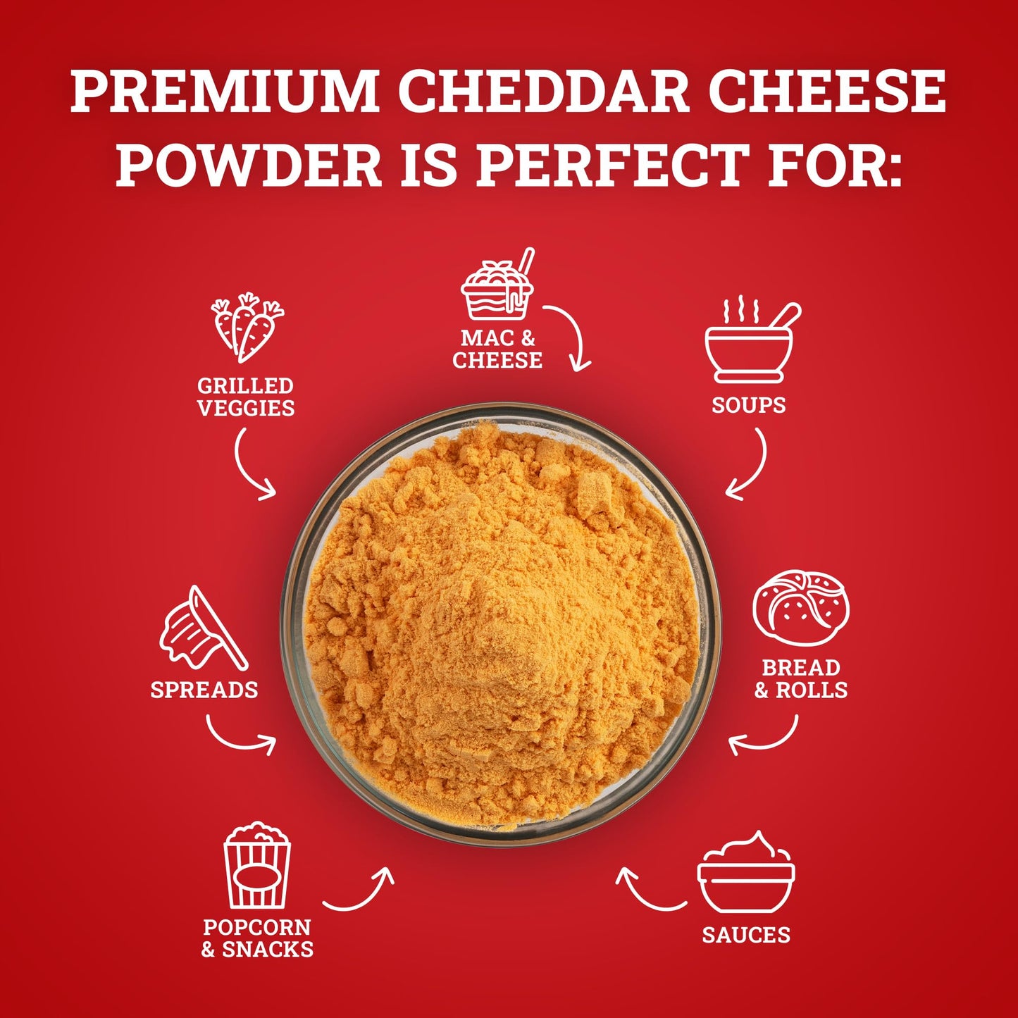 Hoosier Hill Farm Enhanced Cheddar Cheese Powder, 25Lb (Pack Of 1)