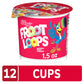Froot Loops Breakfast Cereal Cups, Fruit Flavored, 1.5oz Pack of 12, Original