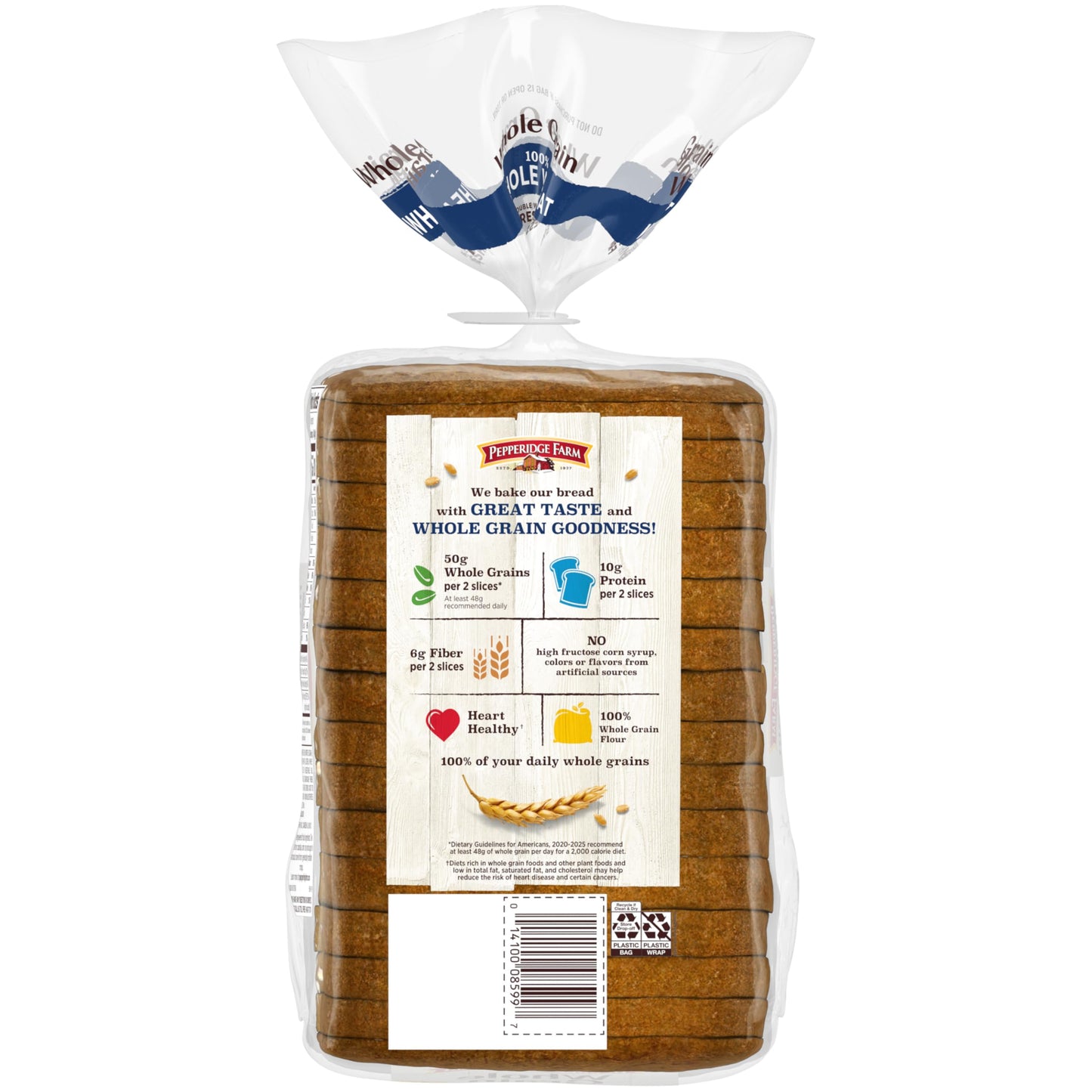 Pepperidge Farm Whole Grain 100% Whole Wheat Bread, 24 Oz Loaf