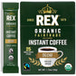 Rex Coffee Organic Fairtrade Decaf Freeze-Dried Instant Sticks - Naturally Decaffeinated Arabica  25 Single-Serve Packs  Mountain Water Process