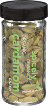 Spicely Organics Cardamom Pods Green Whole 1.20 Ounce Jar Certified Gluten Free