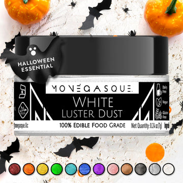 Mon  Gasque White Luster Dust Edible Glitter For Cocktails 7G - Premium White Edible Glitter - Cake Glitter - Luster Dust For Ha