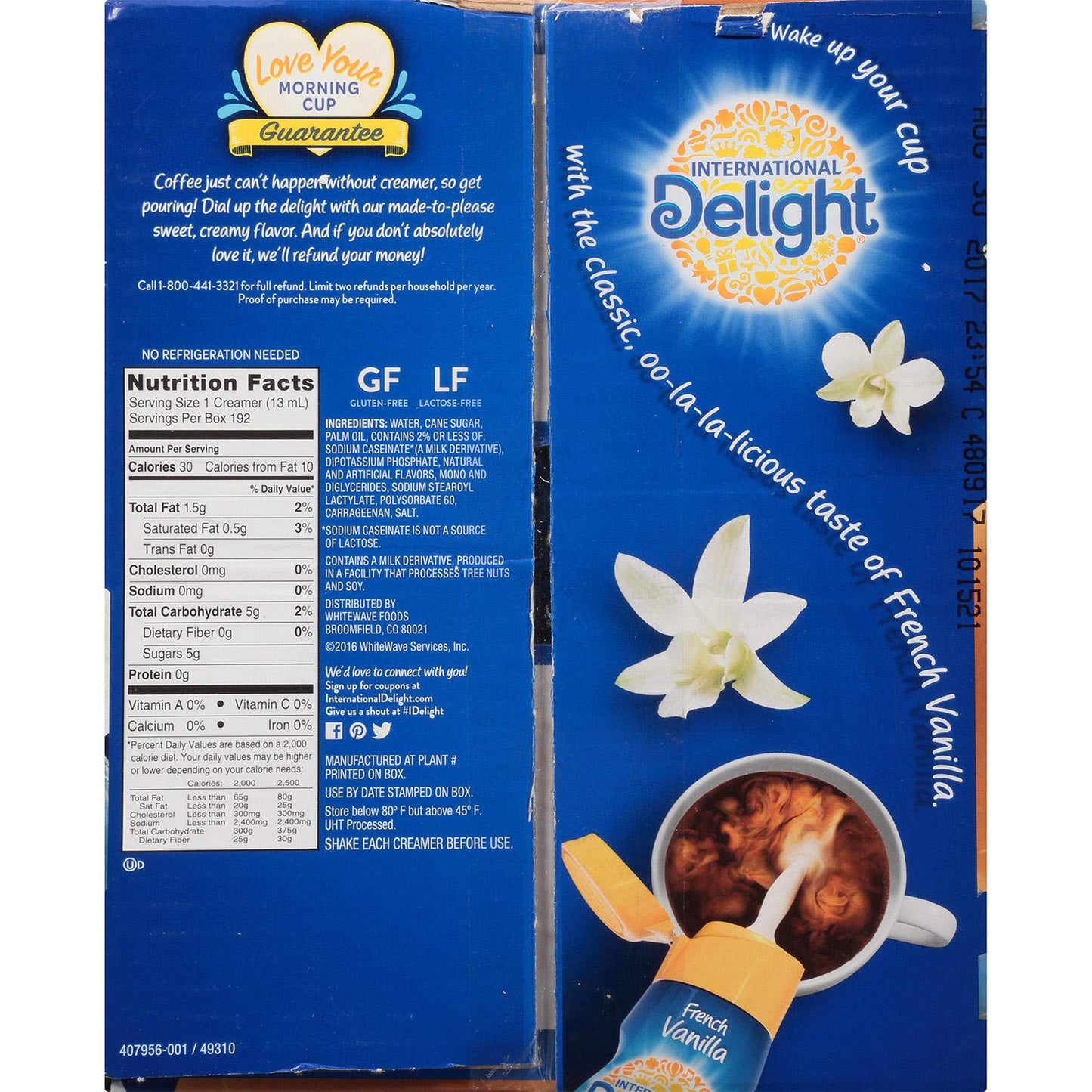 International Delight French Vanilla, 192 Count Single-Serve Coffee Creamers, Special Value 1 Pack