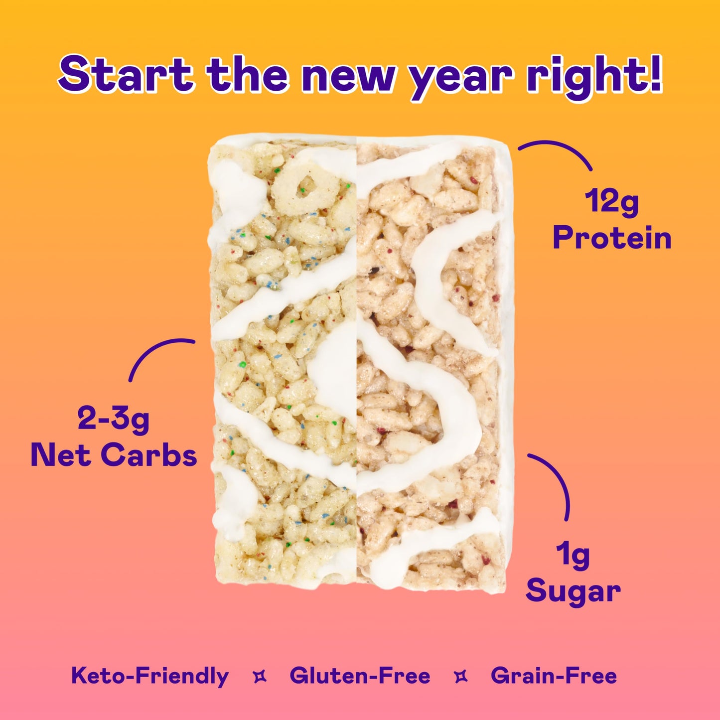 Magic Spoon High Protein Keto Cereal Bars - 8 Birthday Cake & 8 Strawberry Milkshake, Gluten Free, 1 Count (Pack of 4)