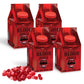 Blood Juice Halloween Jelly Beans - 4 Pack Red Bottle Cartons Filled With Red Jelly Bean Candy - Spooky Prank Novelty Gift For Party, Haunted Houses, Vampire & Horror Favors