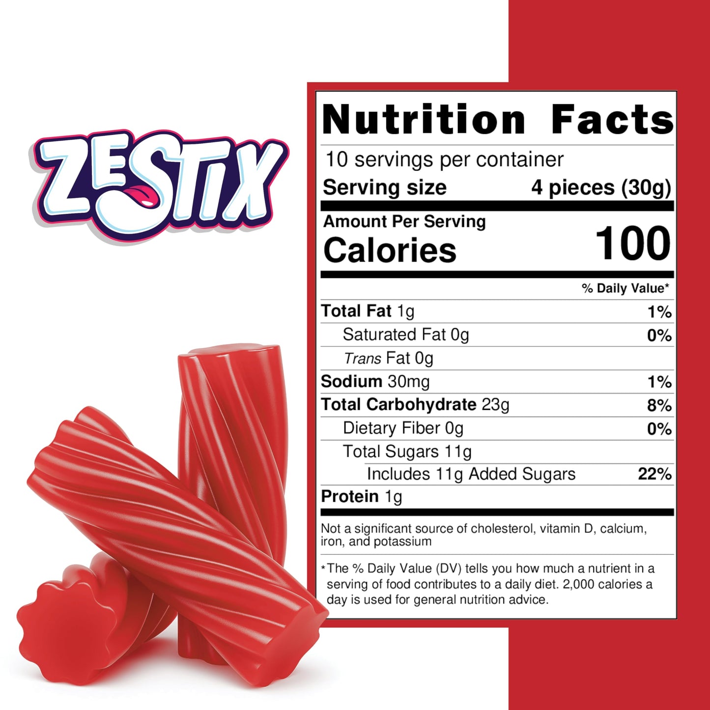Australian Licorice Strawberry Flavor – Soft & Chewy Red Licorice Candy, 12 Oz Bag – Fruit Twists For Snacking, Candy Buffets, Gift Bags & Party Favors – Zestix