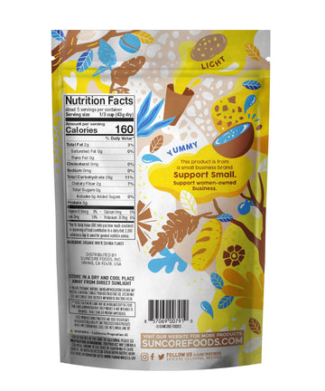 Suncore Foods Organic Snow Quinoa Flakes, Gluten-Free, Non-GMO, 8oz (1 Pack)