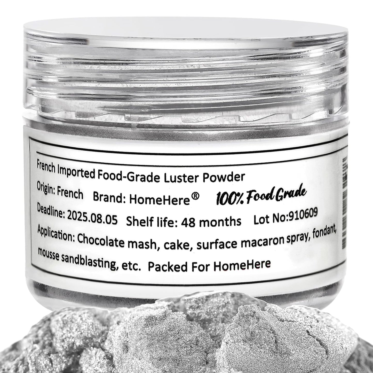 HomeHere Edible Luster Dust Food-Grade Glimmer Powder Glitter for Cake Decorating 7g, Edible Sprinkle Glitter for Cocktails Drin