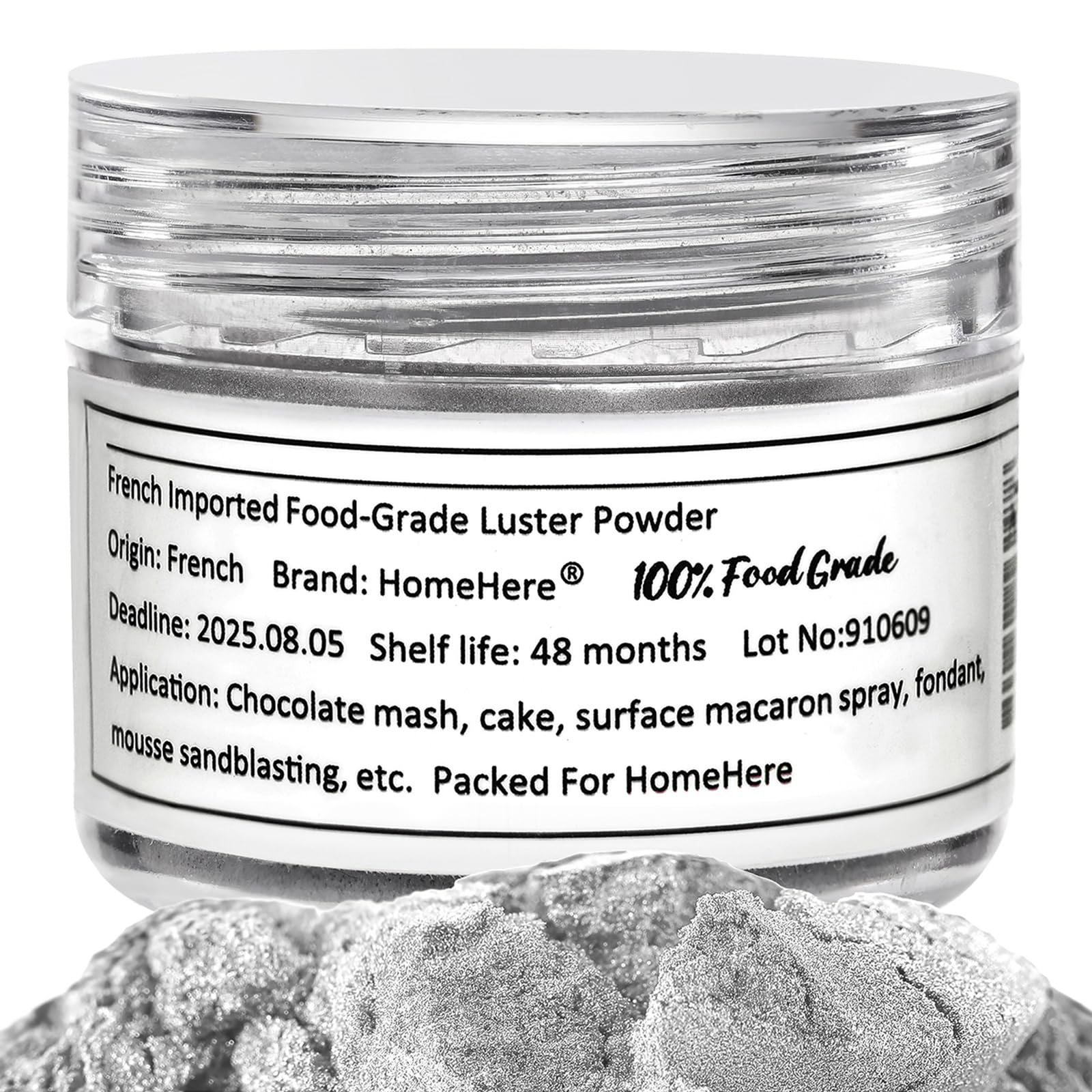 HomeHere Edible Luster Dust Food-Grade Glimmer Powder Glitter for Cake Decorating 7g, Edible Sprinkle Glitter for Cocktails Drin