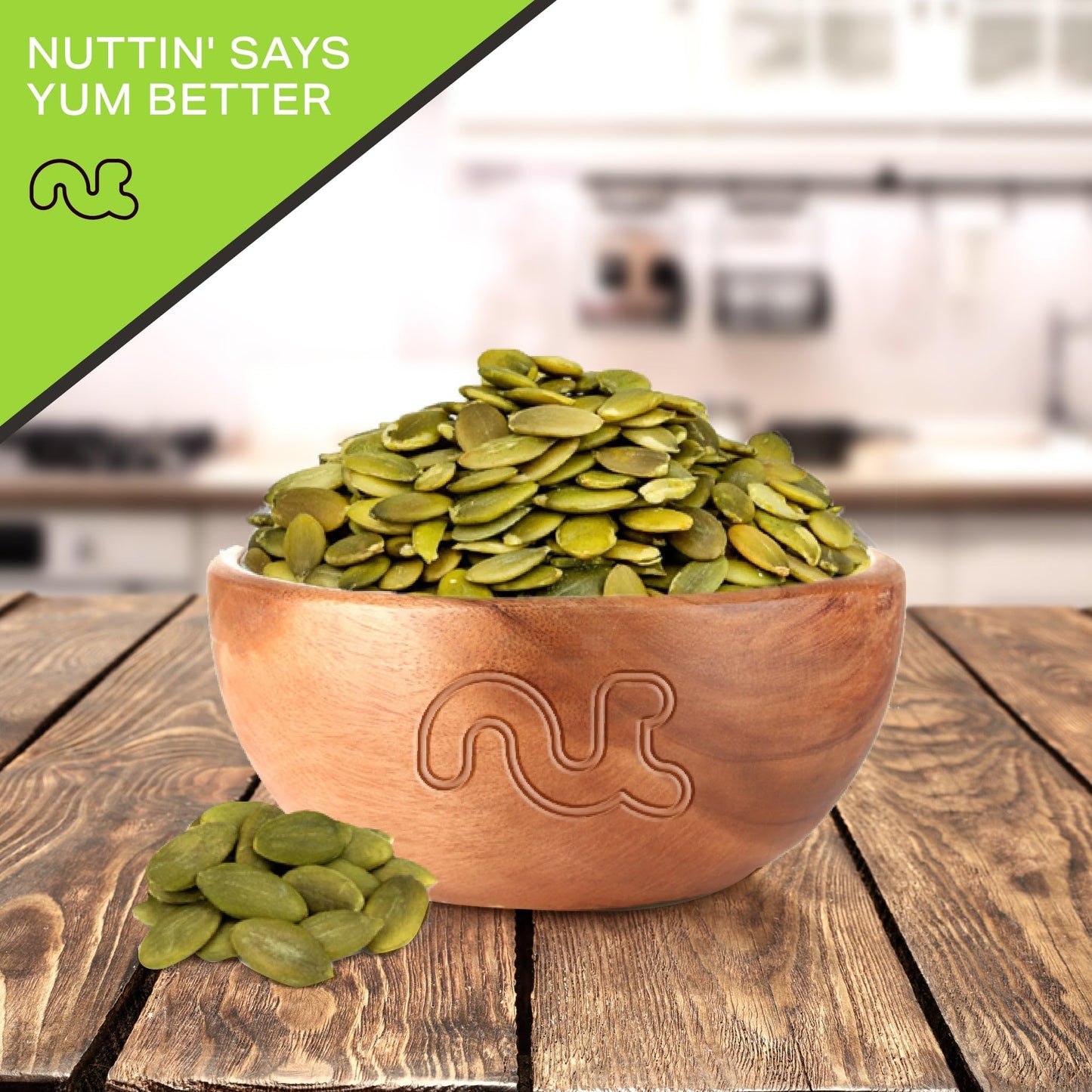 Nut Cravings - Roasted & Salted Pumpkin Seeds, Pepitas, No Shell (16Oz - 1 Lb) Packed Fresh In Resealable Bag - Nut Snack - Heal