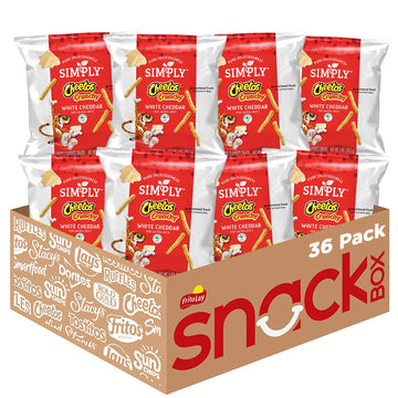 Simply, Cheetos Crunchy White Cheddar, 0.875 Ounce (Pack Of 36)