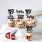 30Pcs Happy 80Th Birthday Cupcake Toppers Glitter Awesome Since 1943 Eighty 80 Fabulous Vintage 1943 Cupcake Picks For 80Th Birt