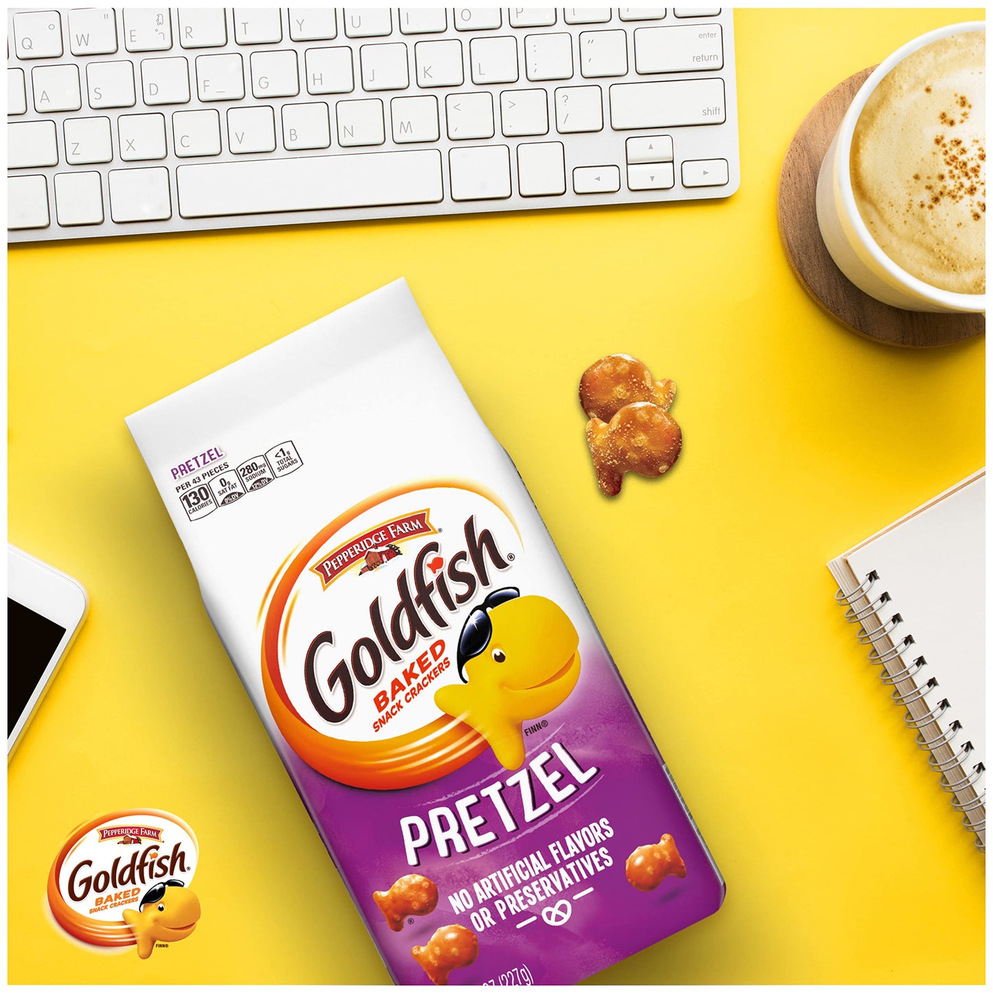 Pepperidge Farm Goldfish Pretzel Crackers, 8 Oz. Bag