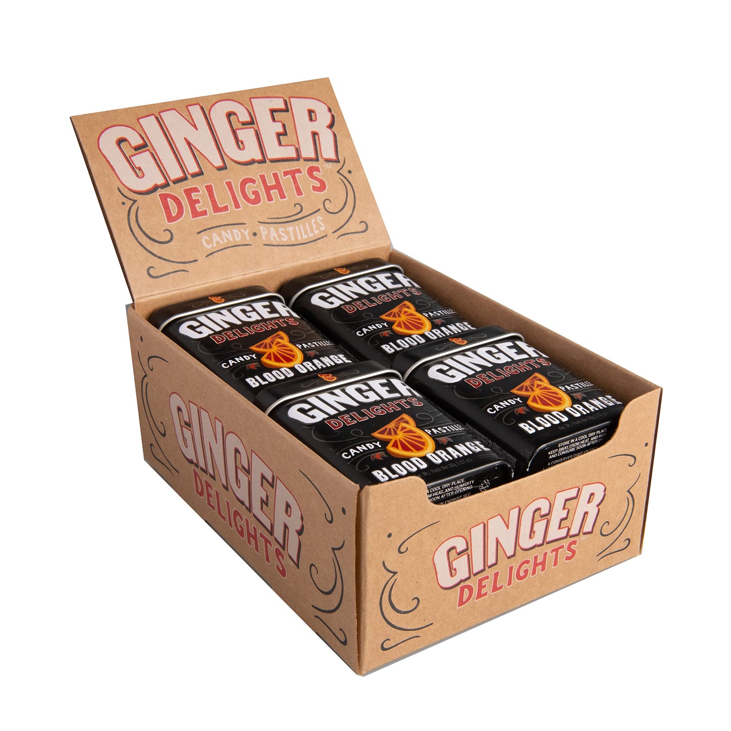 Big Sky Ginger Delights Blood Orange Mints - Pack Of 12