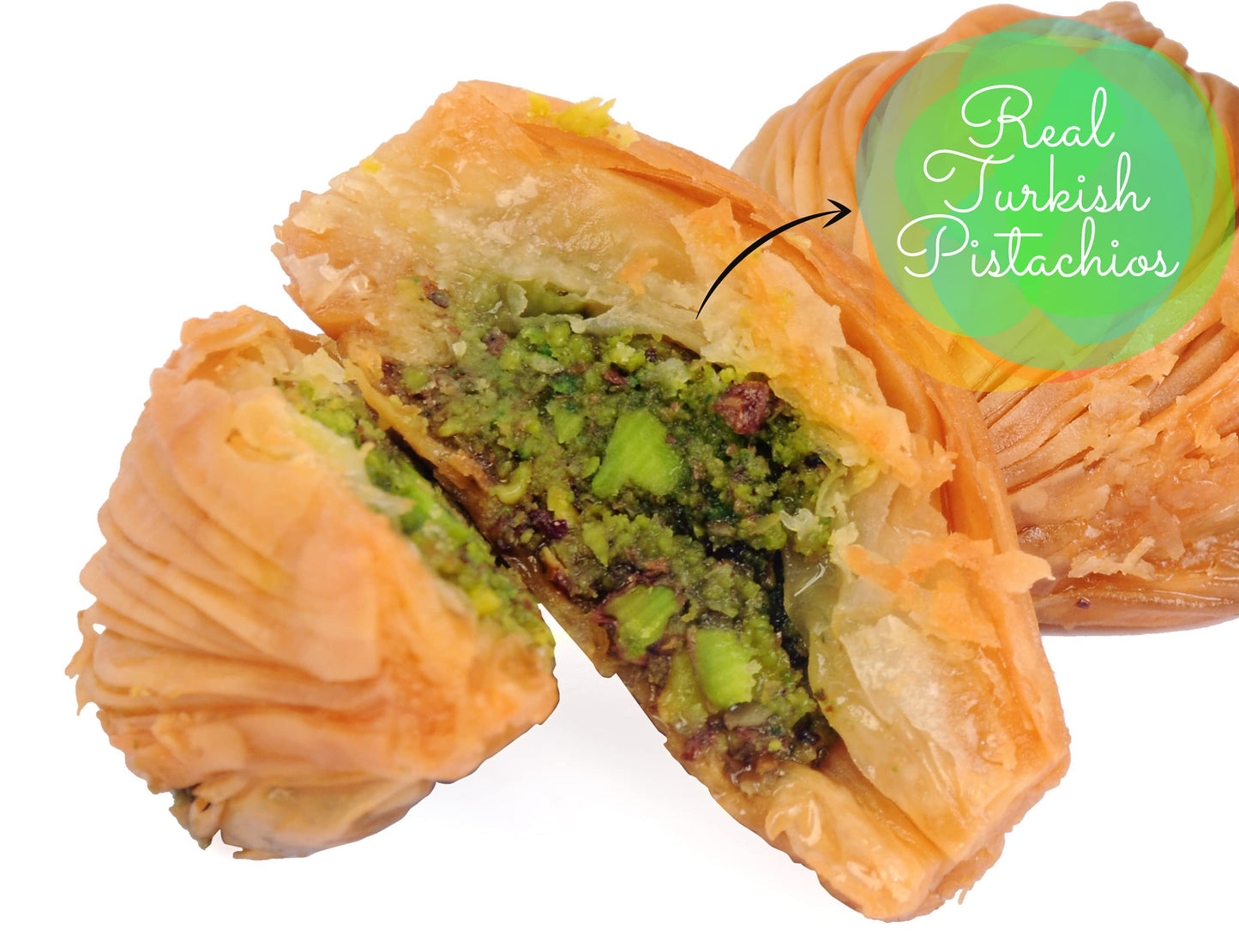 Mughe Gourmet Assorted Baklava Pastry Gift Elegant Tin Box - 500g 1.1lb 32 pcs - Turkish Pistachio, Almond, Walnut, Cashew, Haze