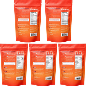 52Usa Boba Tapioca Pearl, Black Sugar Flavor, Fresh Bubble Tea Pearl, 8.8 Oz (Pack Of 5), Black Tapioca Pearl For Bubble Tea, Re