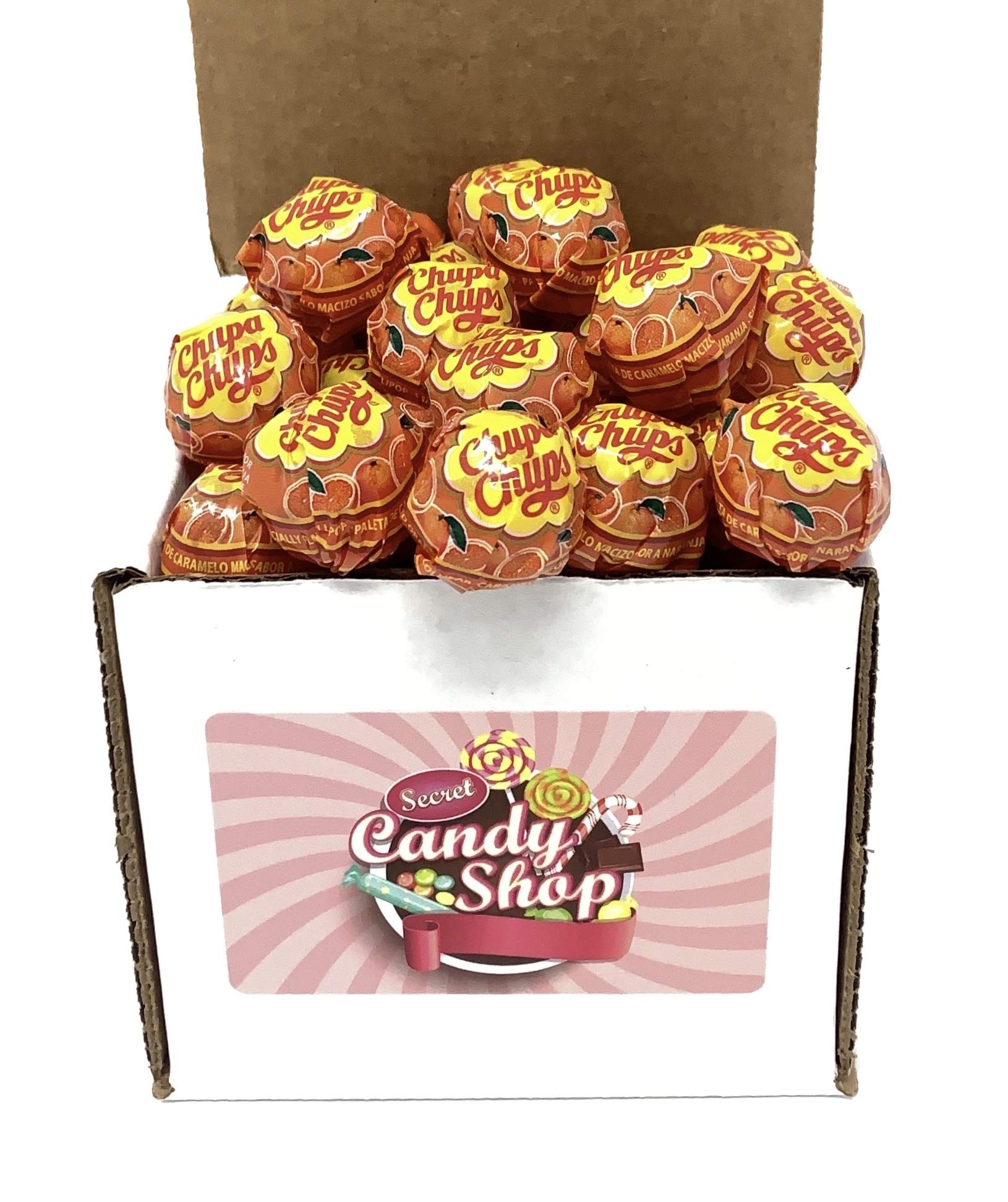 Chupa Chups Lollipops 40 Lollies In A Box (Orange)