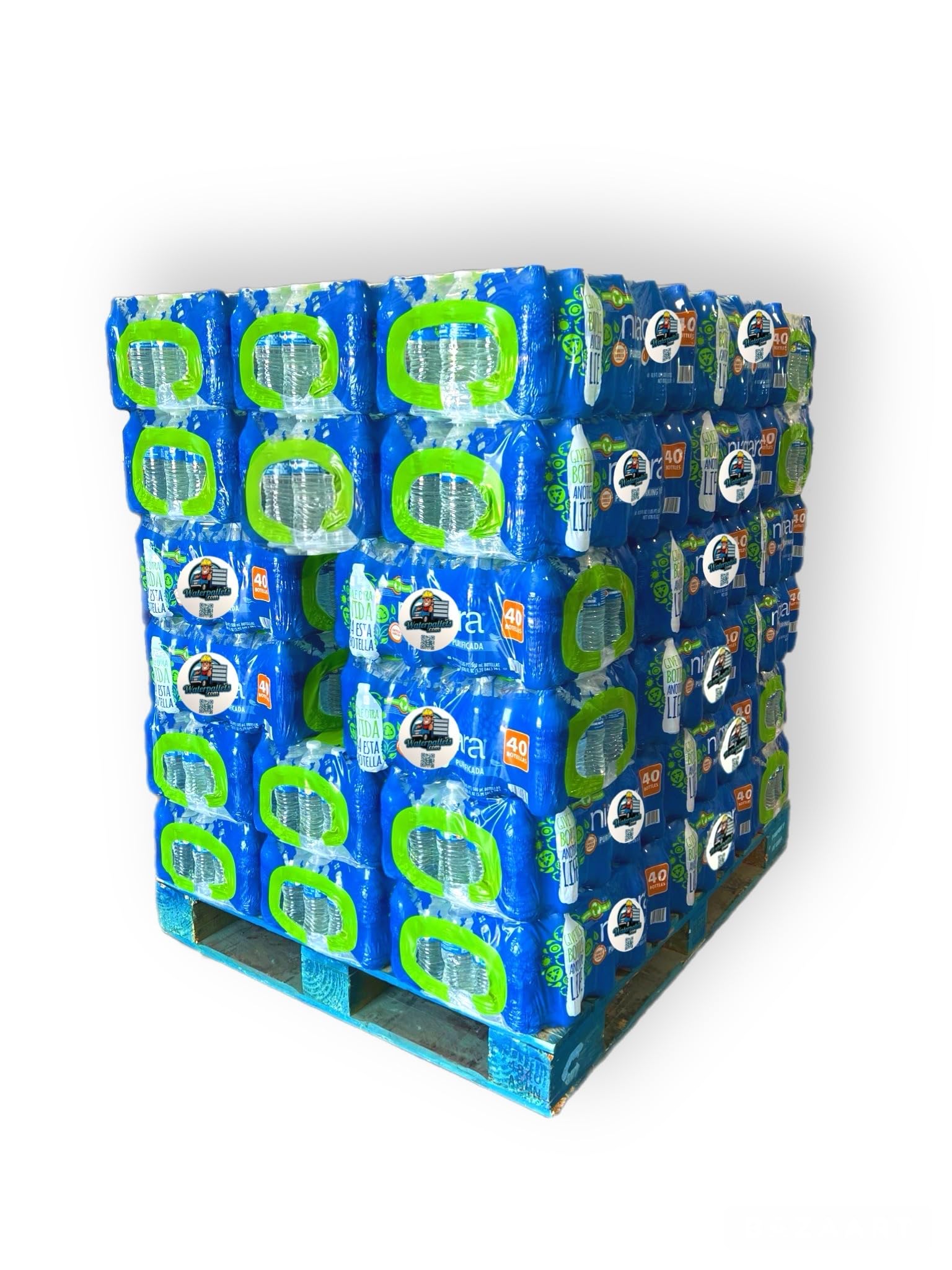 Niagara Purified Drinking Water - 16.9oz Bottles, 40 Bottles per Case, Full Pallet of 1920 Bottles Delivered