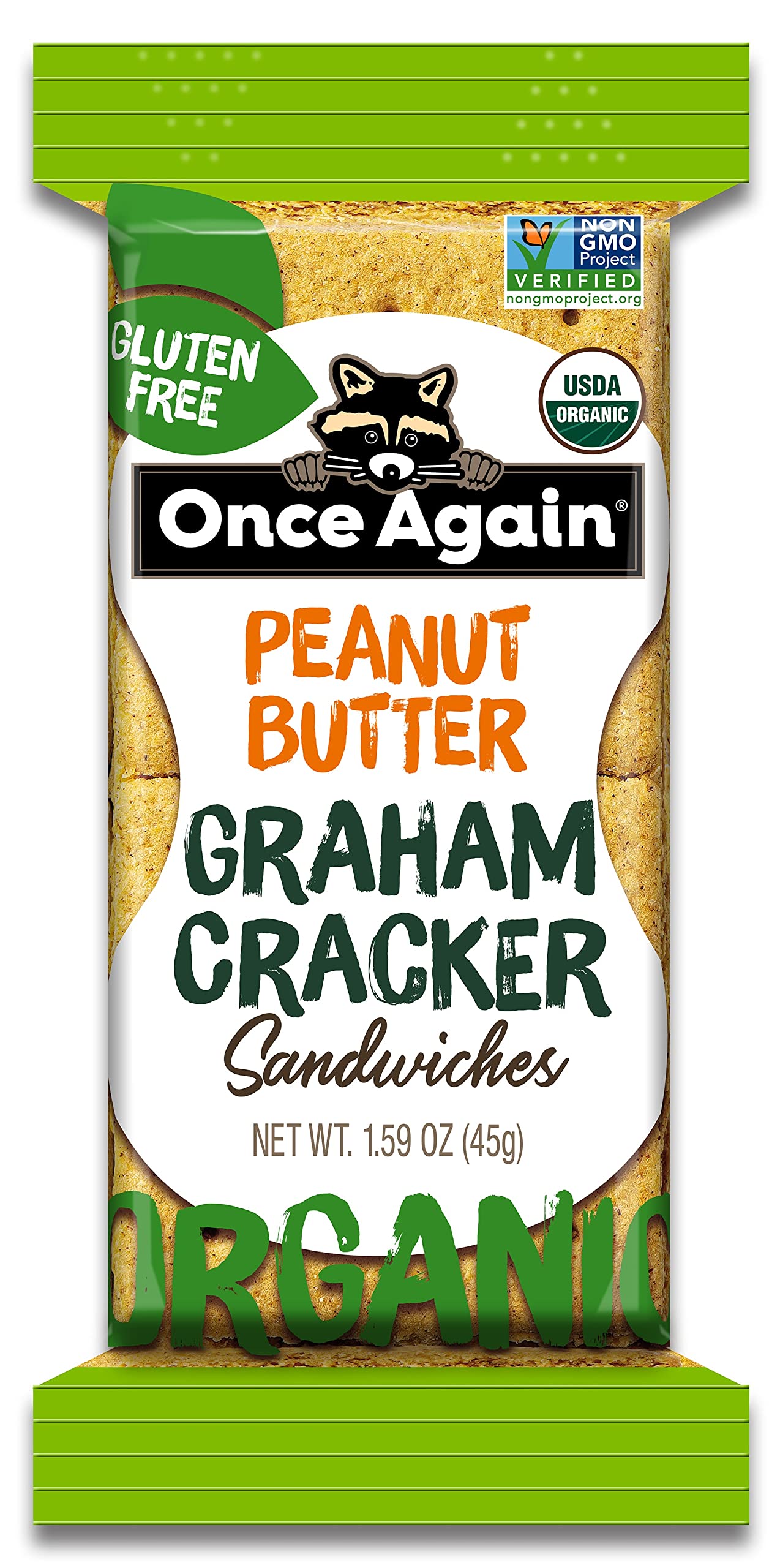 Once Again Peanut Butter Graham Cracker Sandwiches - Organic & Gluten Free, Non-Gmo - Gluten Free Certified, Vegan, Kosher - Box