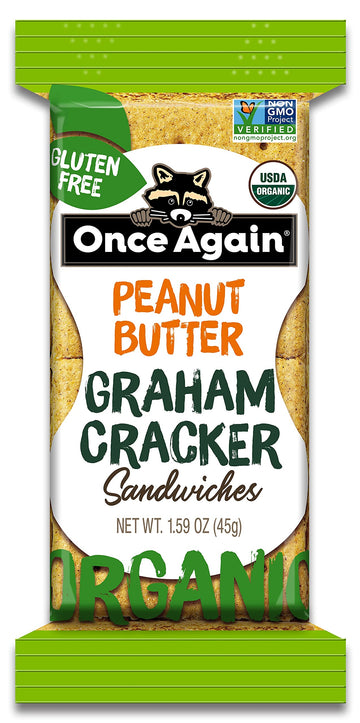 Once Again Peanut Butter Graham Cracker Sandwiches - Organic & Gluten Free, Non-Gmo - Gluten Free Certified, Vegan, Kosher - Box