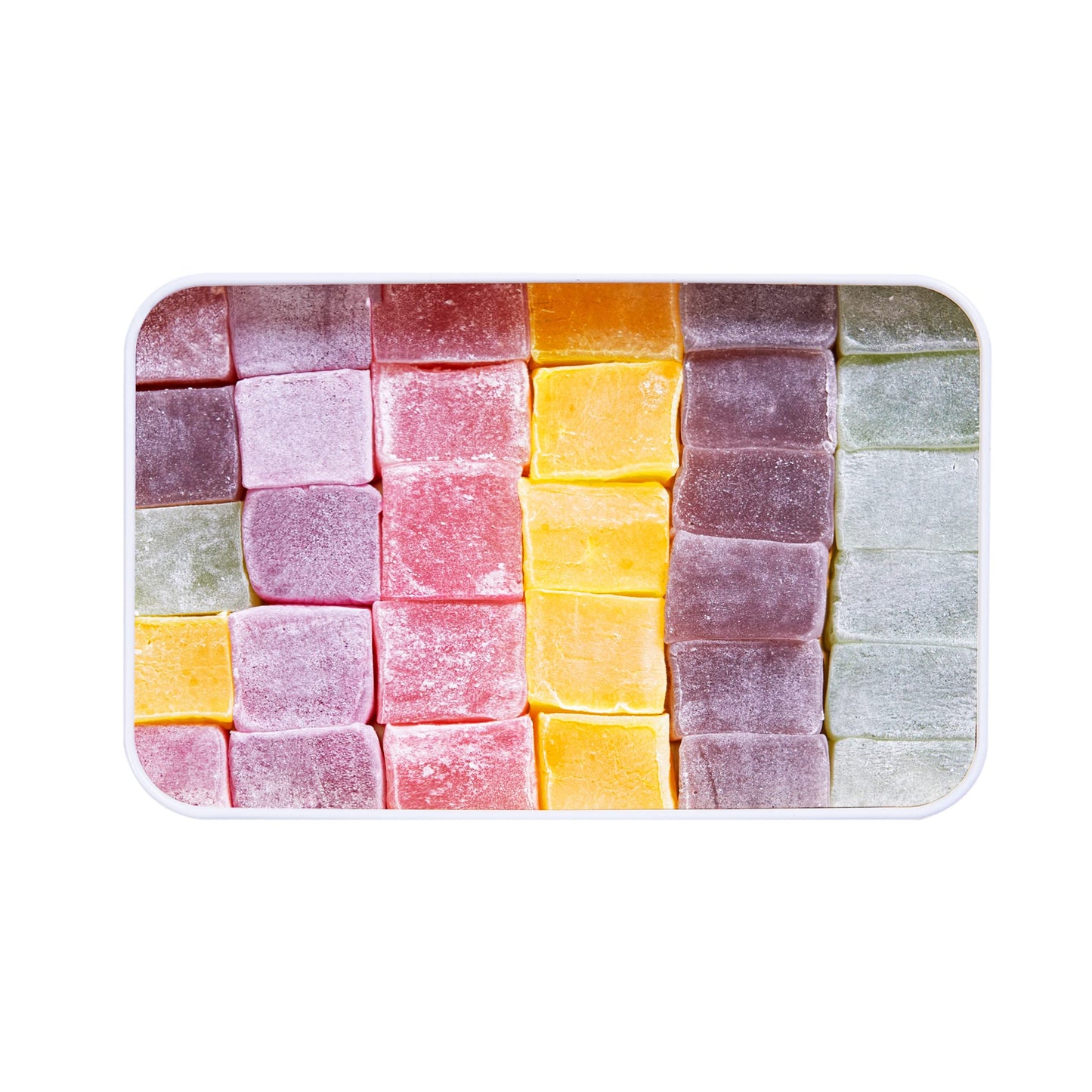 Cerez Pazari Turkish Delight Candy Gift Basket 13.2 oz  Luxury Lokum Dessert Gourmet Christmas Holiday Corporate Food Gifts in Elegant Tin Box  Thanksgiving  Halloween  Birthday with 5 Unique Flavors (No Nuts) Approx. 25 Pcs