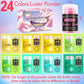 Aheroi Edible Glitter Set, 24 Colors Luster Dust Sprinkles, 4g Each, Multicolor