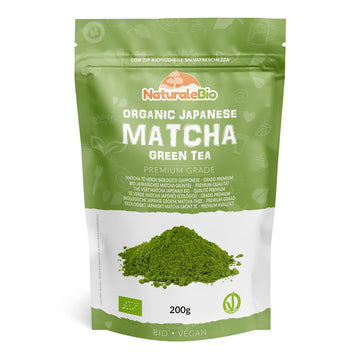 Japanese Organic Matcha Green Tea Powder - Premium Grade - 200G Tea Produced In Japan, Uji, Kyoto Use For Drinking, Cooking, Bak