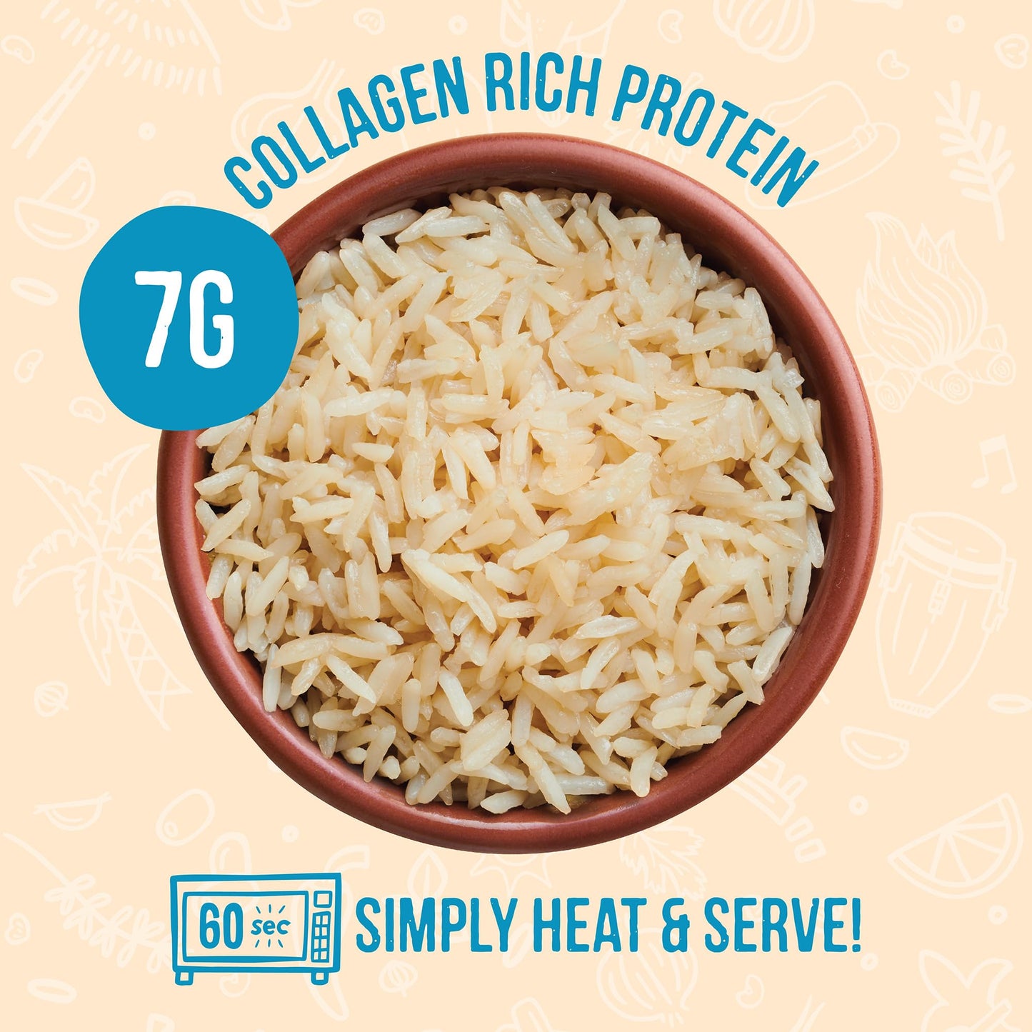 A Dozen Cousins Sea Salt Instant Minute Rice (6 Pack), Microwave Ready to Eat Meals, Parboiled Long Grain White Rice Simmered in