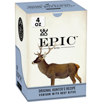 EPIC Venison with Beef Bites, Original Hunters Recipe, Keto Friendly, Whole30 Approved, Gluten Free, 8 Count, 20 oz
