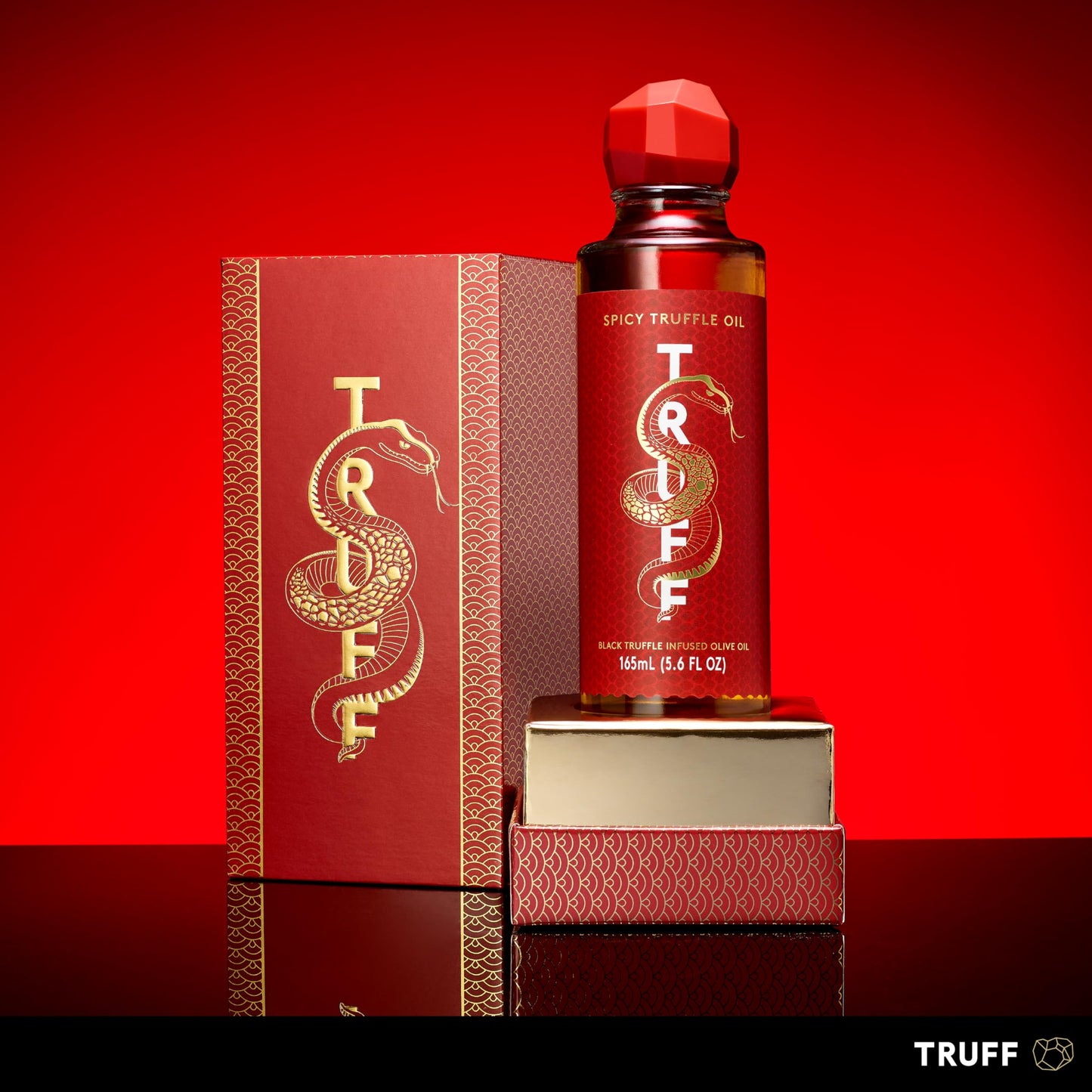 Truff Spicy Black Truffle Oil - Black Truffle Infused Olive Oil - Gourmet Dressing, Seasoning, Marinade, Or Drizzle, Non-Gmo, Gl