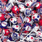 SUNNY ISLAND Patriotic Lollipops | 2 Pound Bag, 35 Pieces | Cherry, Blue Raspberry, Vanilla Flavors | Individually Wrapped