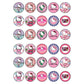30 X Edible Sugar Cupcake Toppers - - Hello K Themed Collection Of Edible Cake Decorations | Uncut Edible On Sugar Sheet