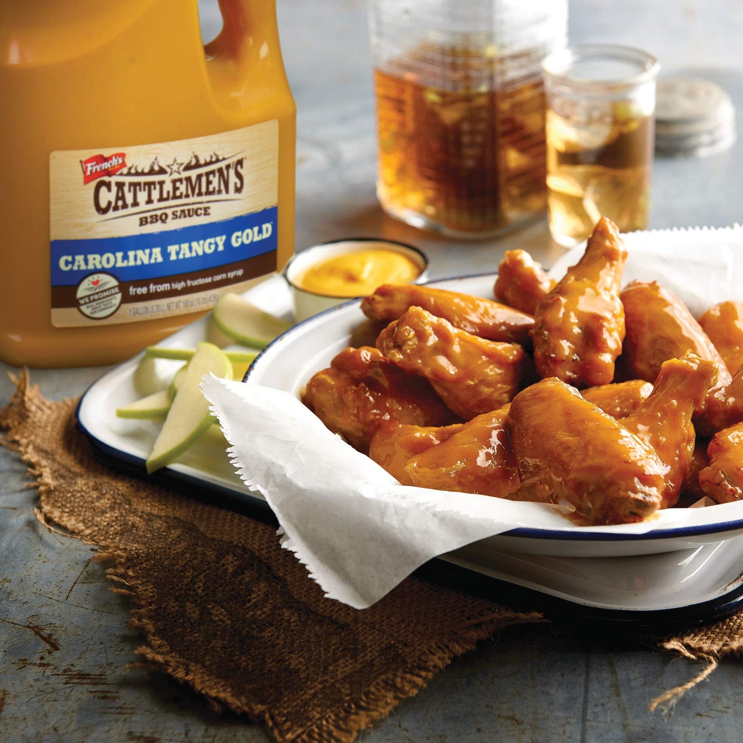 Cattlemens BBQ Sauce, Carolina Tangy Gold, 1 Gallon Bulk Container, Creamy Mustard & Sweet Molasses Blend
