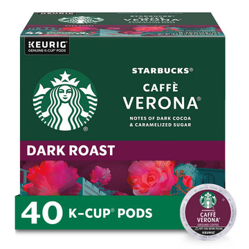 Starbucks K-Cup Coffee Pods, Dark Roast, 40 Count, Caffè Verona for Keurig Brewers, 100% Arabica