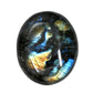 Labradorite Palm Stone - Pocket Massage Worry Stone For Natural Body Chakra Balancing, Reiki Healing And Crystal Grid