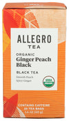 Allegro Tea, Organic Ginger Peach Black Tea Bags, 20 Ct