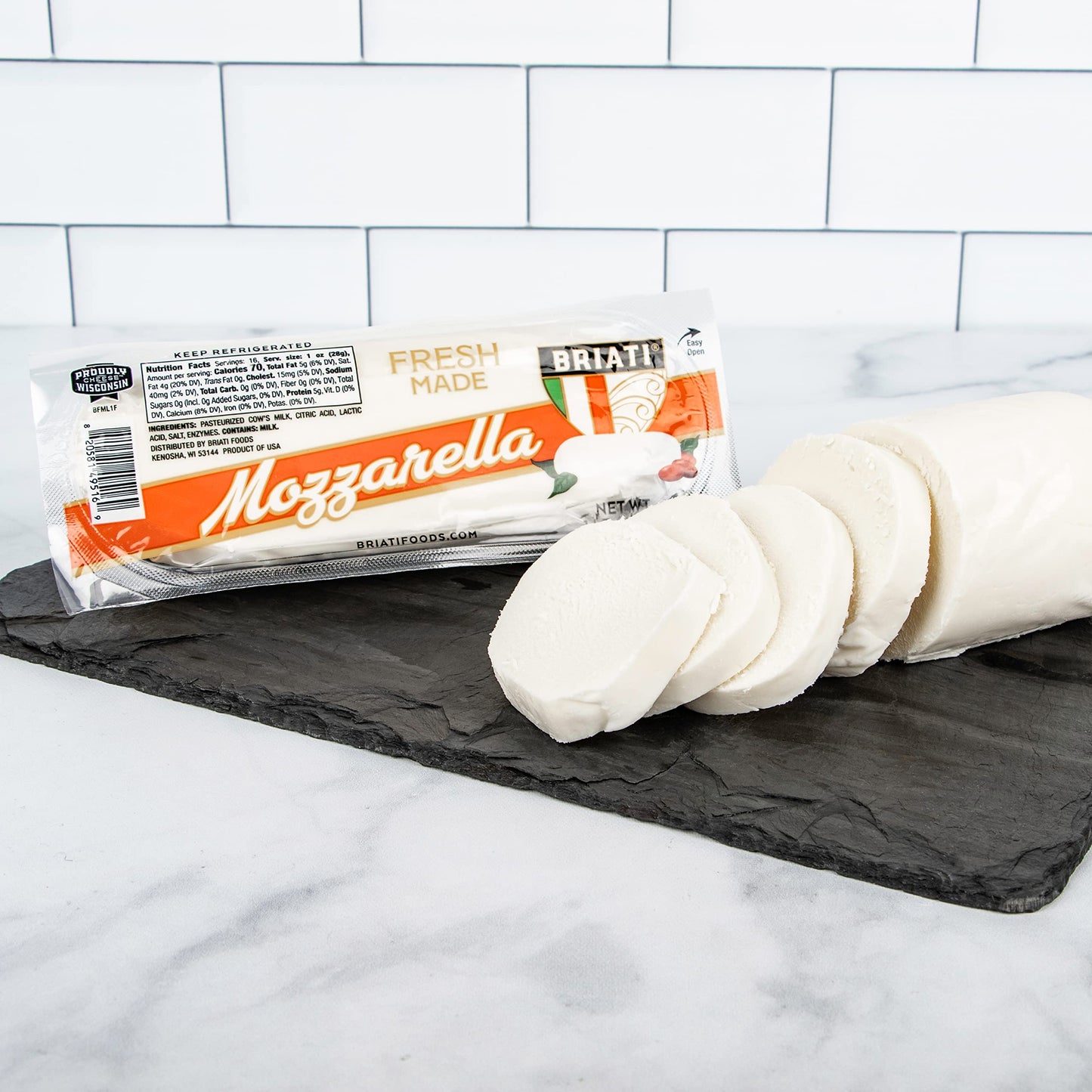 RIO BRIATI Fresh Mozzarella Log Sustainably Sourced, 1 Lb