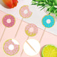 24 Pcs Donut Cupcake Toppers Glitter Super Sweet Donuts Cupcake Picks Donut Party Cupcake Decorations For Sweet Theme Celebratin