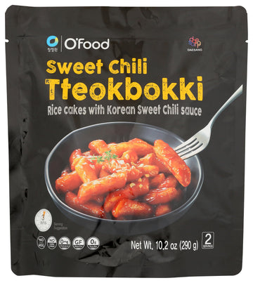 OFood, Tteokbokki Rice Cakes with Sauce Sweet Chili, 10.2 Ounce