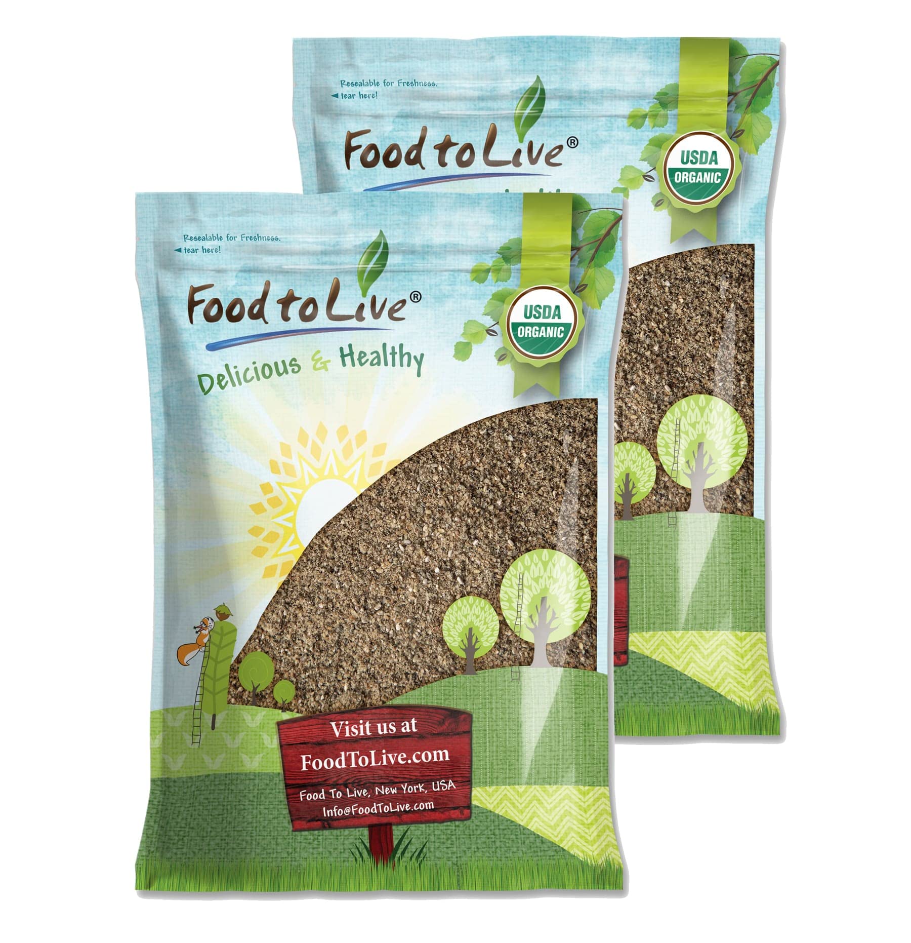 Food to Live Organic Chia Seeds Powder, 16 Pounds Non-GMO Meal, Ground Raw, Cold Milled, Kosher, Vegan, Bulk. Rich in Omega-3, F