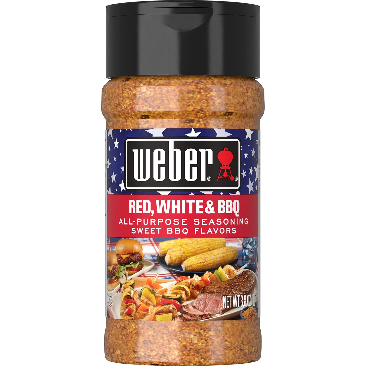 Weber Red, White & BBQ Seasoning, 3.8 oz