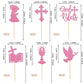 ZHUOWEISM 24 PCS Cupcake Toppers Glitter Dove Chalice Bible Cross First Communion Theme Small Pink Bamboo