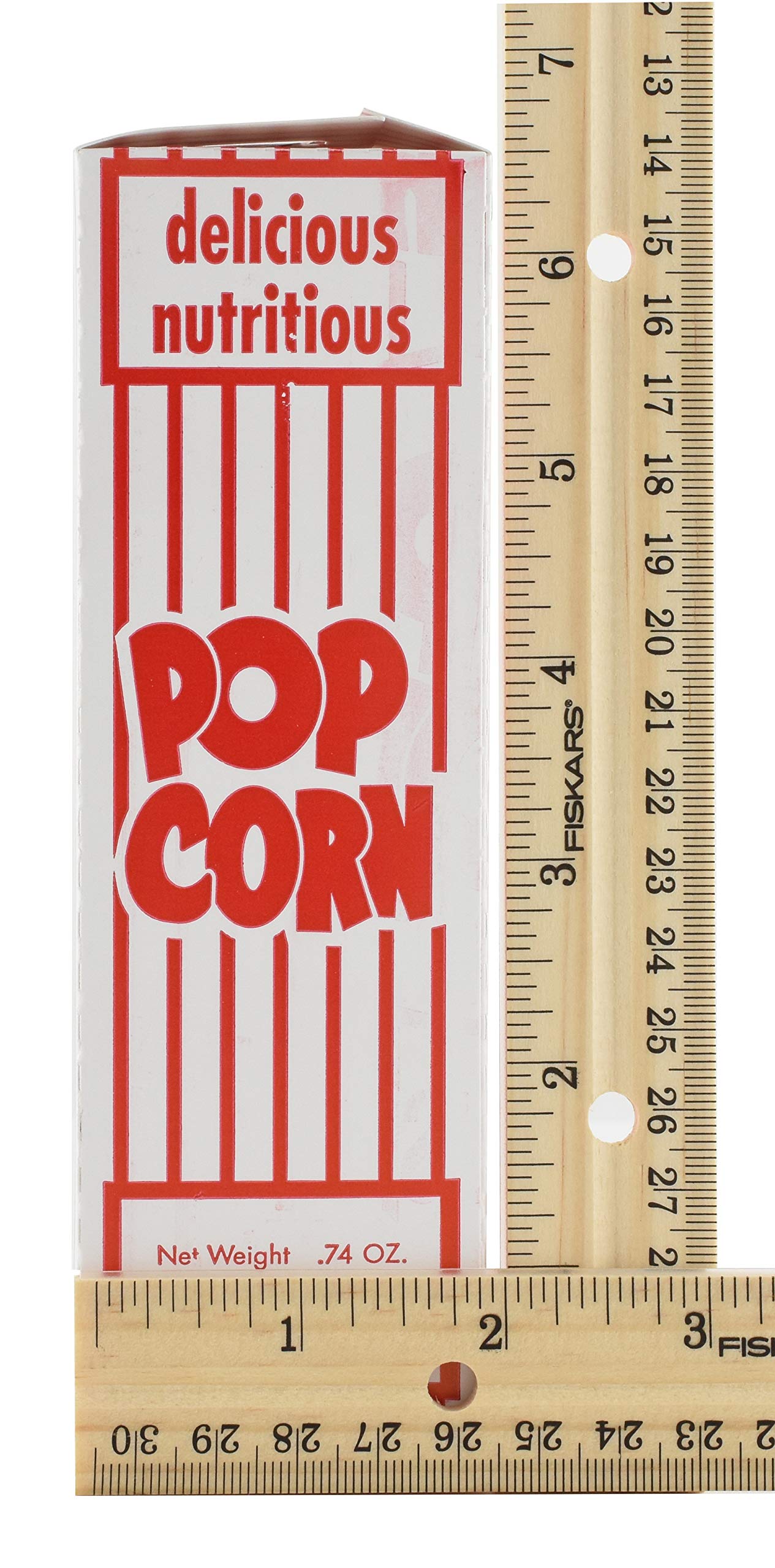 Snappy Popcorn 1-E Small Red and White Close Top Popcorn Boxes, 3/4 Oz, 500 Count