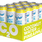 C2O - Coconut Water With Pineapple (12 Pack) - Made With Fresh Coconut Water - Plant Based - Non Gmo - Canned Water - Natural Hydration, Essential Electrolytes, & Potassium - 12 Cans, 17.5 Fl Oz