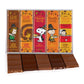Peanuts Thanksgiving Candy Individually Wrapped Chocolate Variety Gift Box  Snoopy Gourmet Bar Snack Set  Gifts for mature-themeds and Kids  Rich Belgian Chocolate Give Thanks Consumable Gift  Kosher 1.75oz 5-Bars.