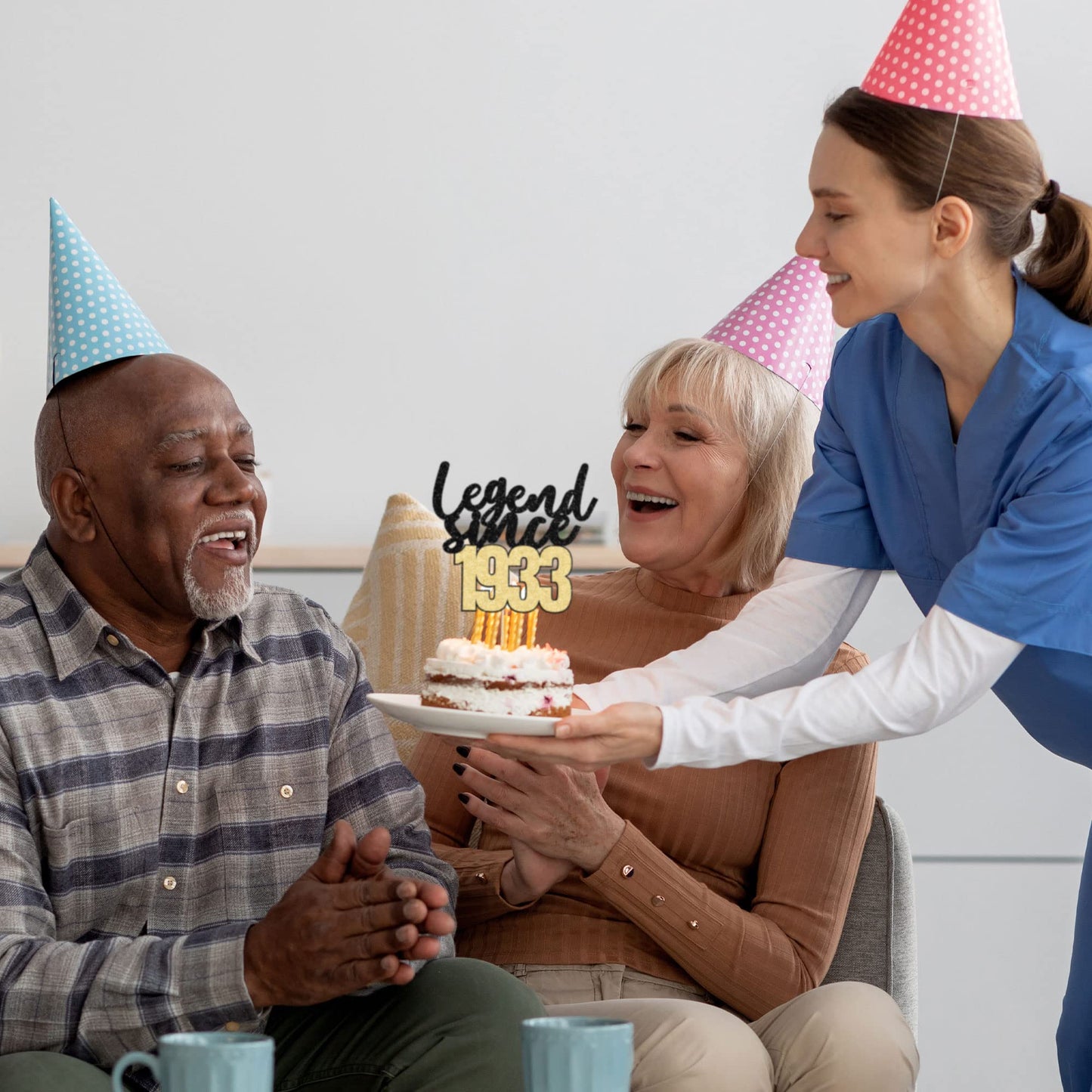 Gyufise 1Pcs Legend Since 1933 Cake Topper 90Th Birthday Cake Decoration Hello 90 Funny 90 And Fabulous Decoration For 90Th Wedd