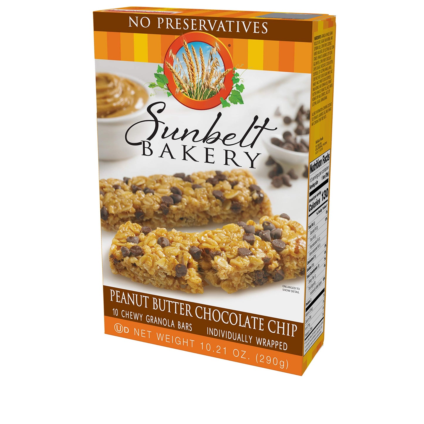 Sunbelt Bakery Peanut Butter Chocolate Chip Chewy Granola Bars, 20 Count, 24.6 cm x 9.3 cm x 26.1 cm